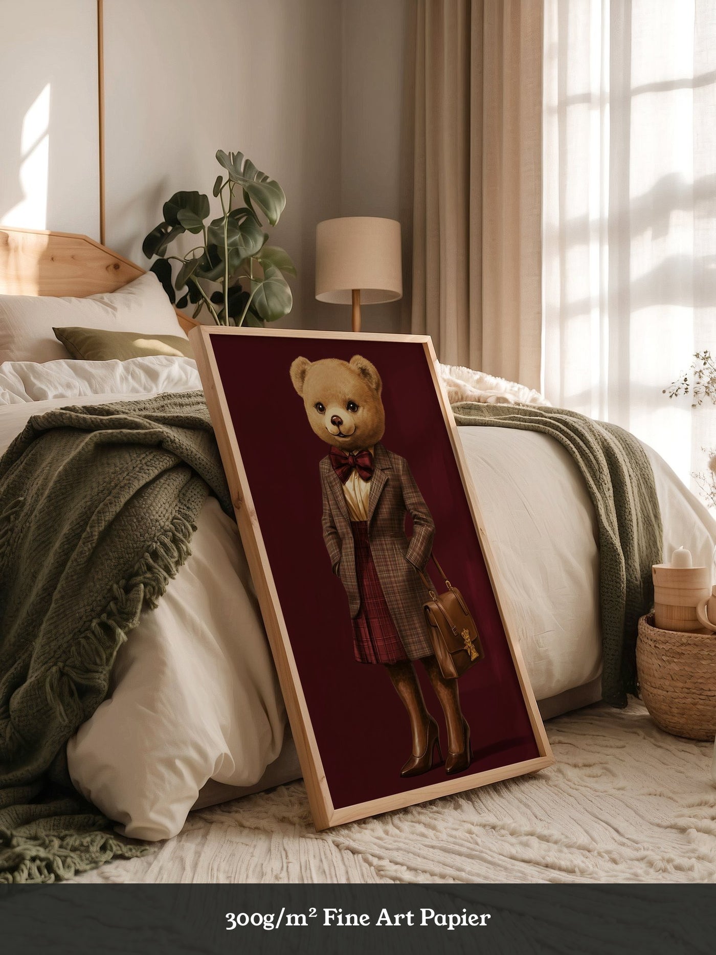 Teddy im Karomantel Retro-Chic