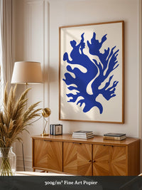 Blaues Korallenmuster abstrakt