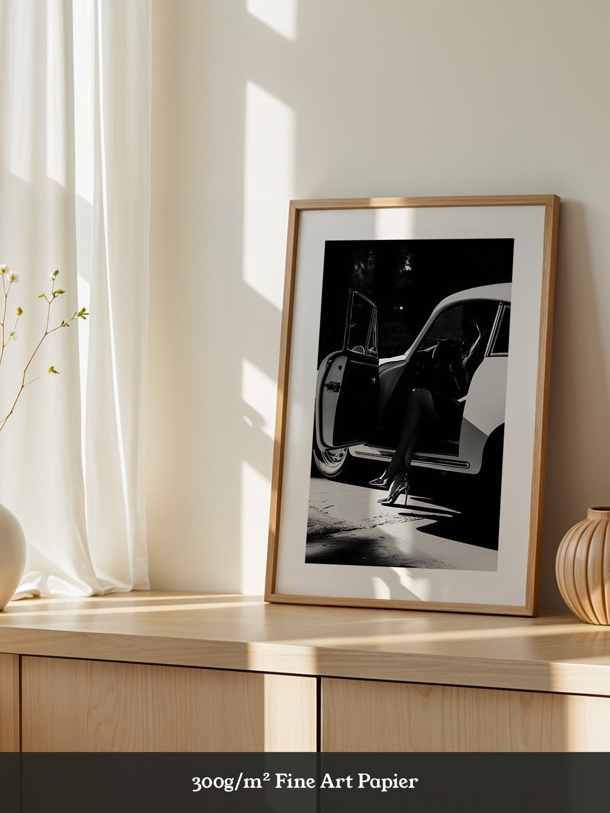Porsche Silhouette Schwarz-Weiß