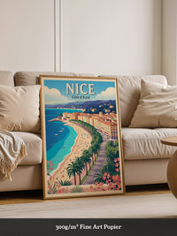 Nice Strand Promenade Retro-Design