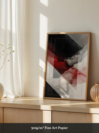 Abstrakte Formen Rot Schwarz