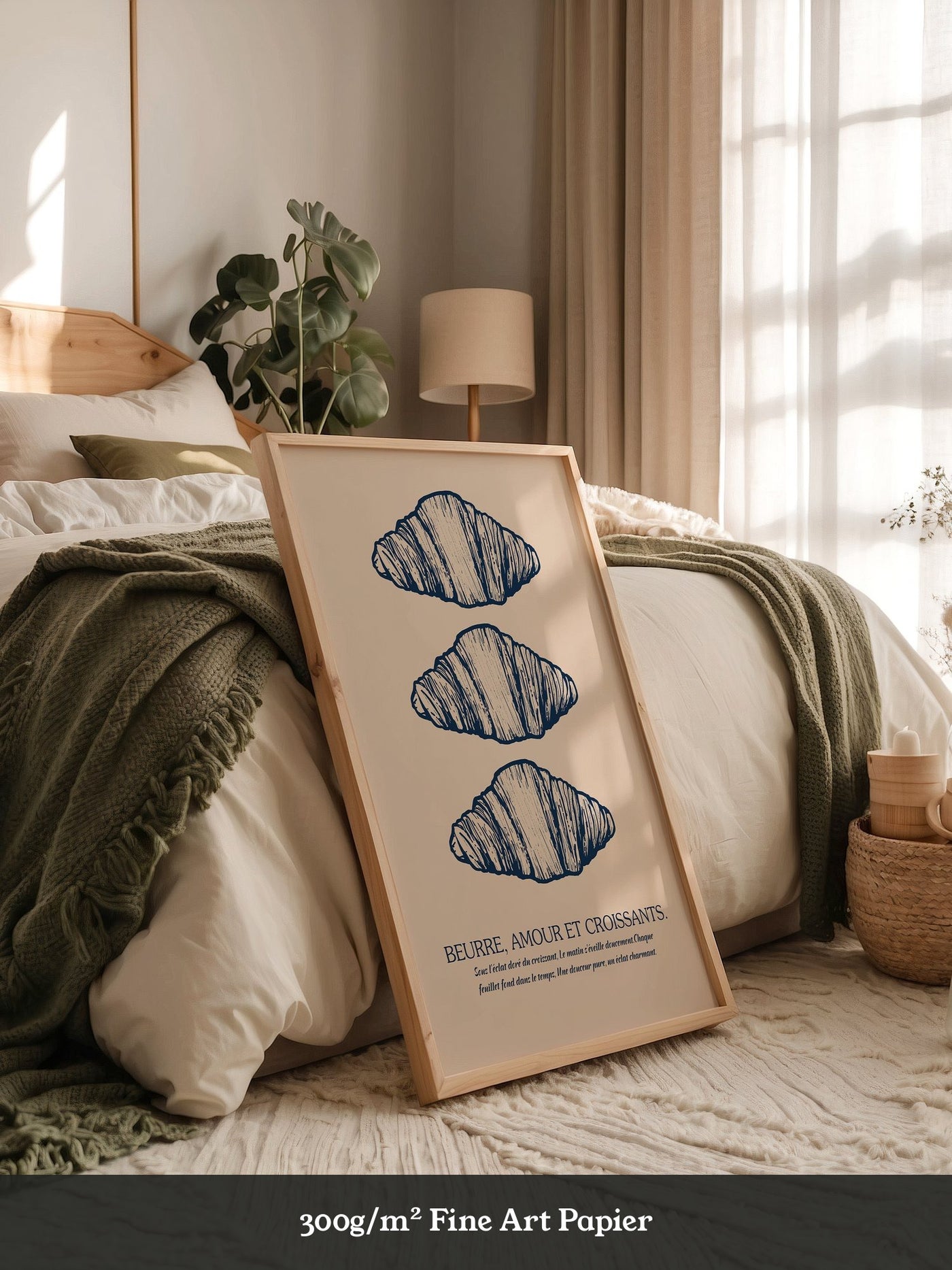 Vintage Croissant Dreifachmuster