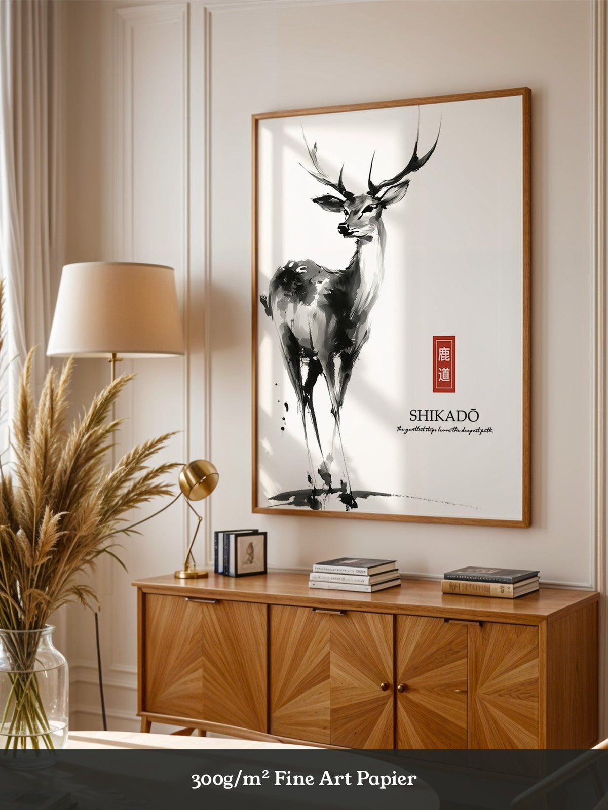 Hirsch Tusche Aquarell
