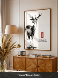 Hirsch Tusche Aquarell