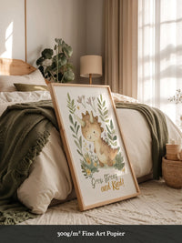 Niedlicher Dino Aquarell Pflanzen