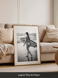 Surferin Strand Schwarzweiss