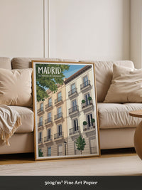 Madrid Balcone Illustration
