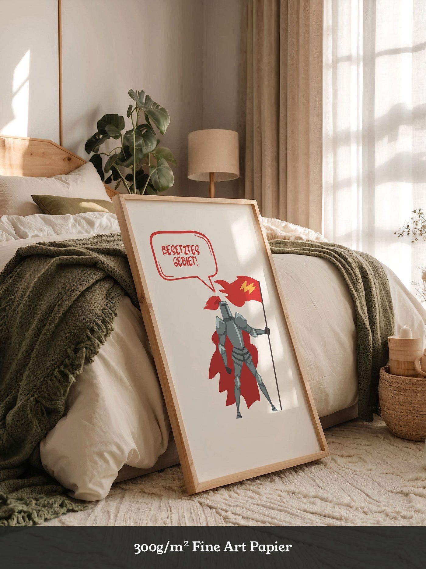 Ritter Roter Umhang Comic-Stil