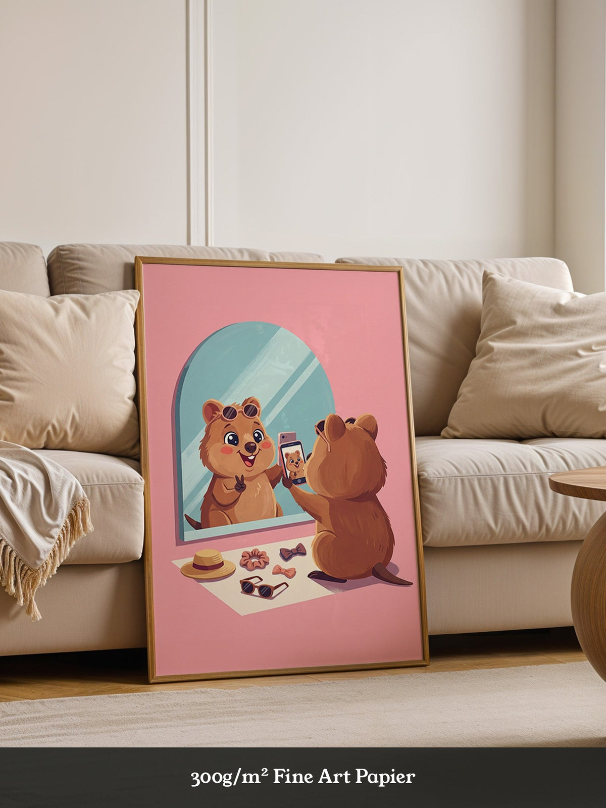 Quokka Selfie Spiegel Pink