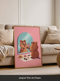 Quokka Selfie Spiegel Pink
