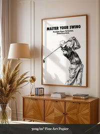Golfspieler Zeichnung Dynamik