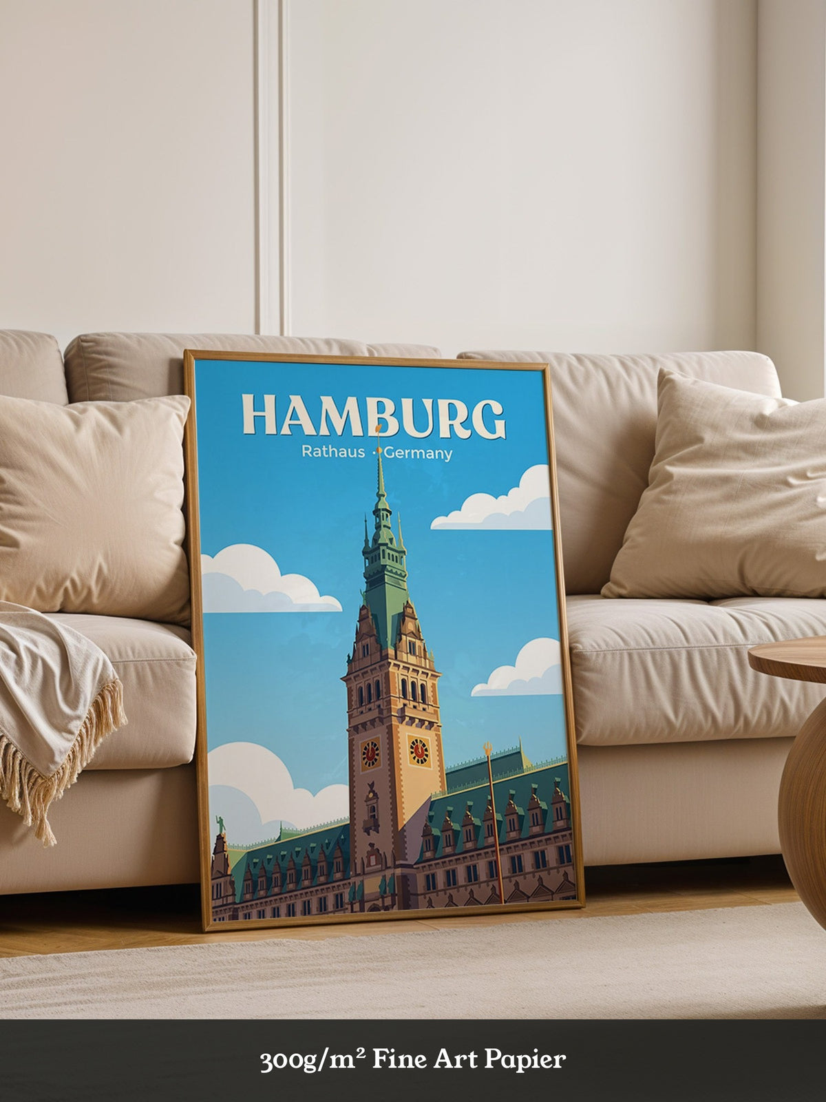Hamburg Rathaus Turm Vintage