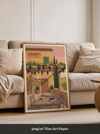 Chianti Pergola Wein Illustration
