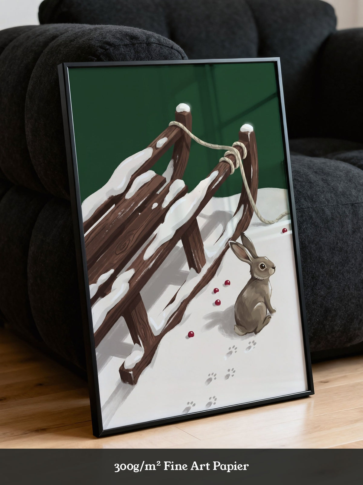 Hase im Schnee Illustration
