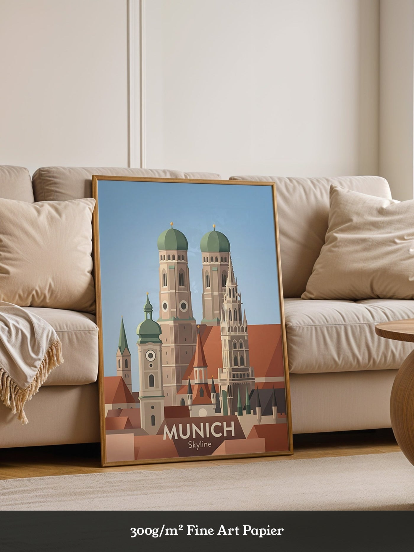 München Skyline Pastellfarben