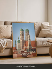 München Skyline Pastellfarben