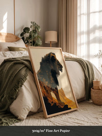 Löwe Wüstenlandschaft Silhouette