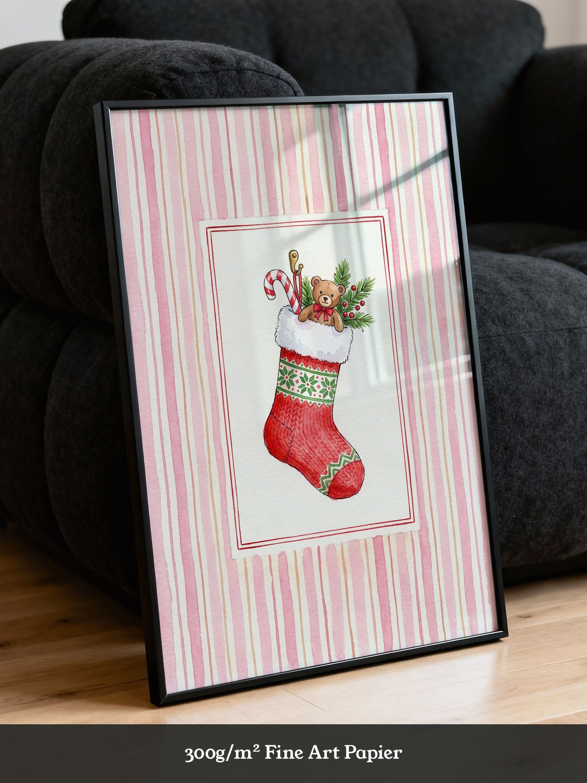 Weihnachtssocke Aquarell