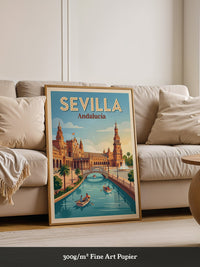 Sevilla Palast Retro Sonnenuntergang