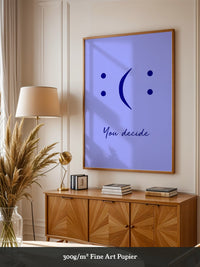 Smileys Blau lila Dualität