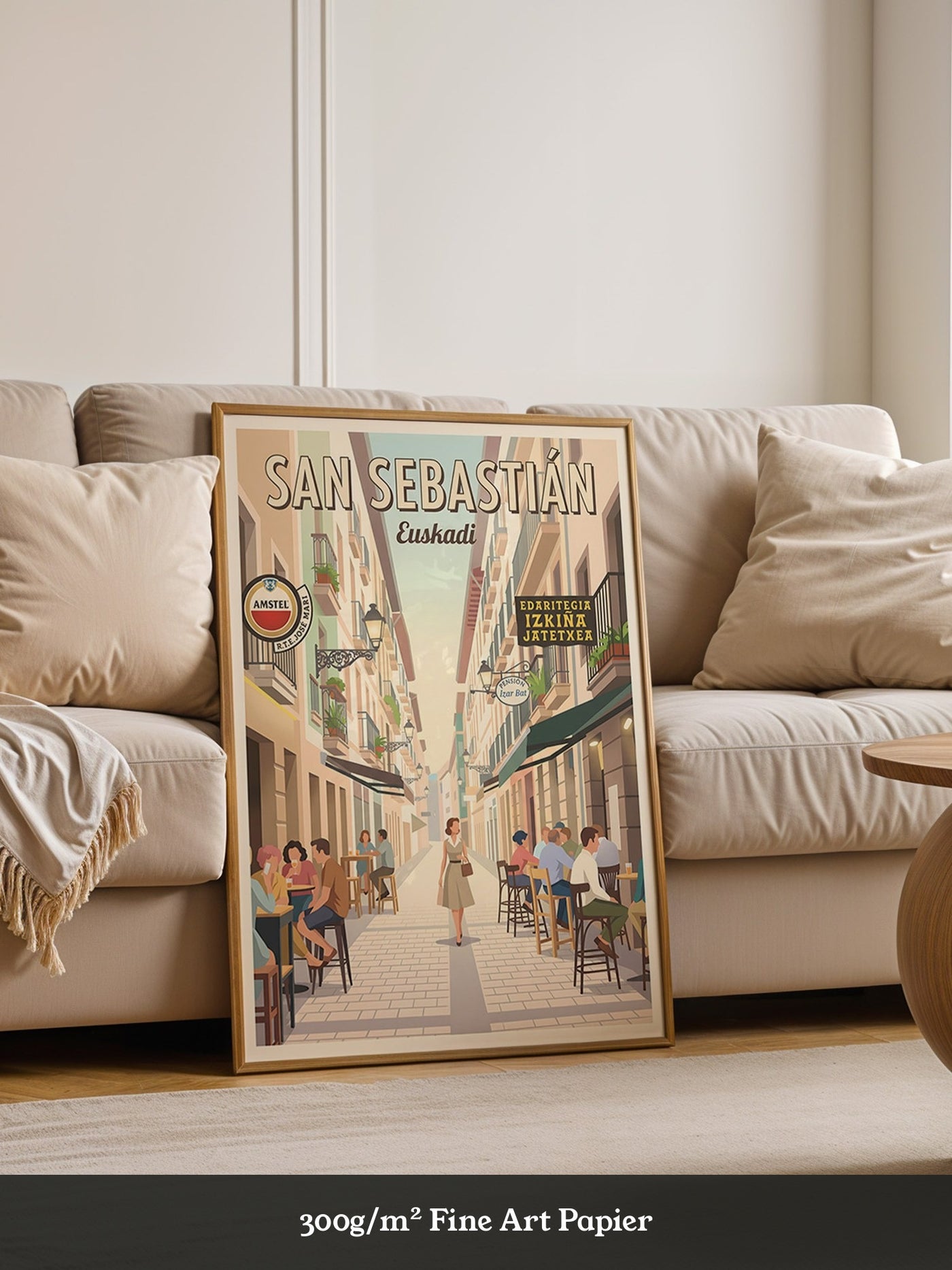 San Sebastián Gasse Retro Stil