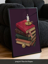 Weihnachtliche Bücherkerze