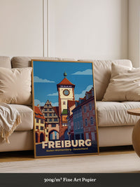 Freiburg Uhrturm Altstadt