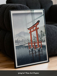 Torii-Schneelandschaft Rot