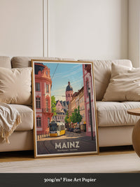 Mainz Stadtbild Pastellfarben