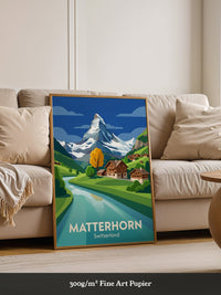 Matterhorn Herbstfarben Grafik
