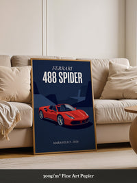 Ferrari Cabrio Rot Retro Stil