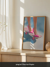 High Heels Skateboard Pink