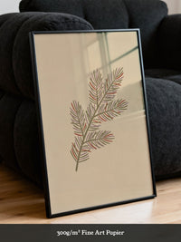 Minimalistisches Tannenzweig