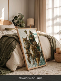 Katzen Schlitten Fantasy Stil