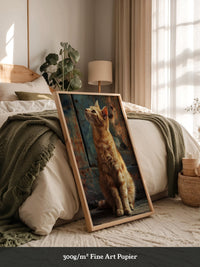 Rote Katze Vintage Stil