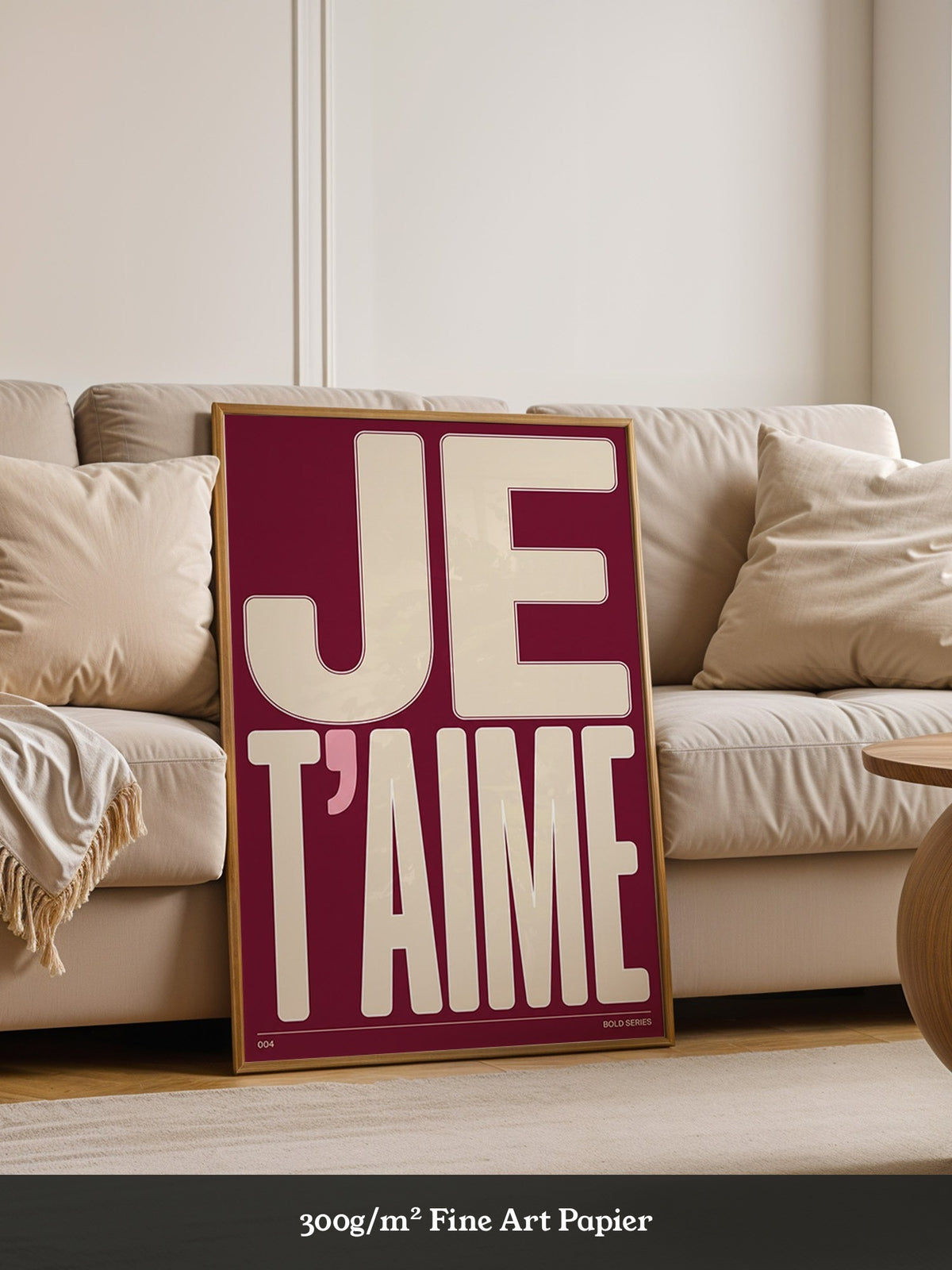 Je T'aime Großbuchstaben