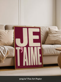 Je T'aime Großbuchstaben