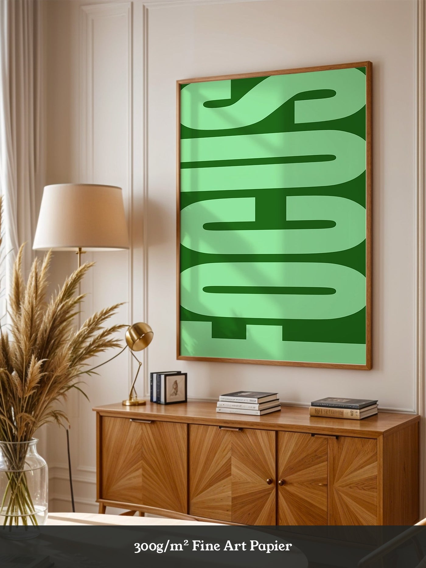 Grüne Buchstaben Typografie