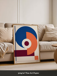 Geometrische Formen Blau Orange