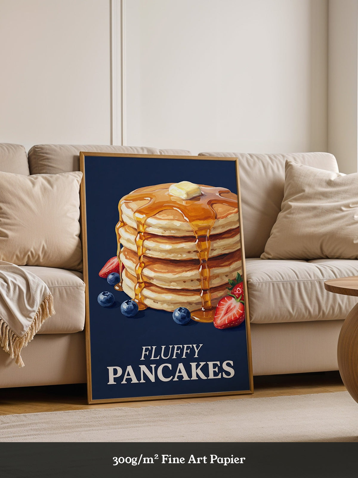 Pancakes mit Honig und Beeren