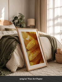 Bananen Makro goldgelb