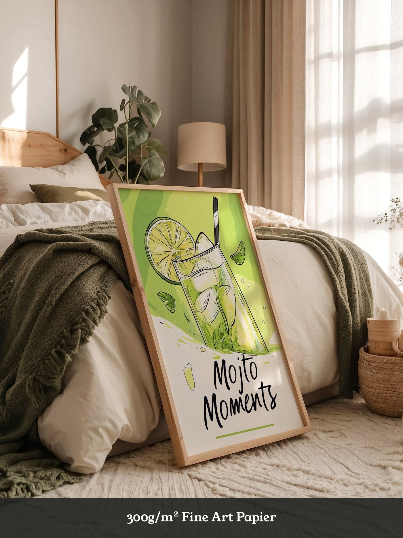 Mojito Glas Illustration Grün
