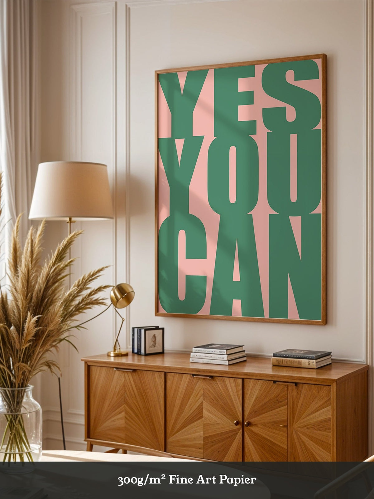 YES YOU CAN Typografie Grün