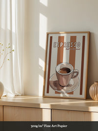 Espresso Tasse Retro-Streifen