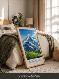 Mont Blanc Illustration blau
