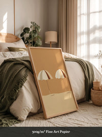 Zwei Sonnenschirme minimalistisch