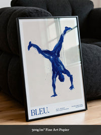 Akrobat Blau Kunstdruck
