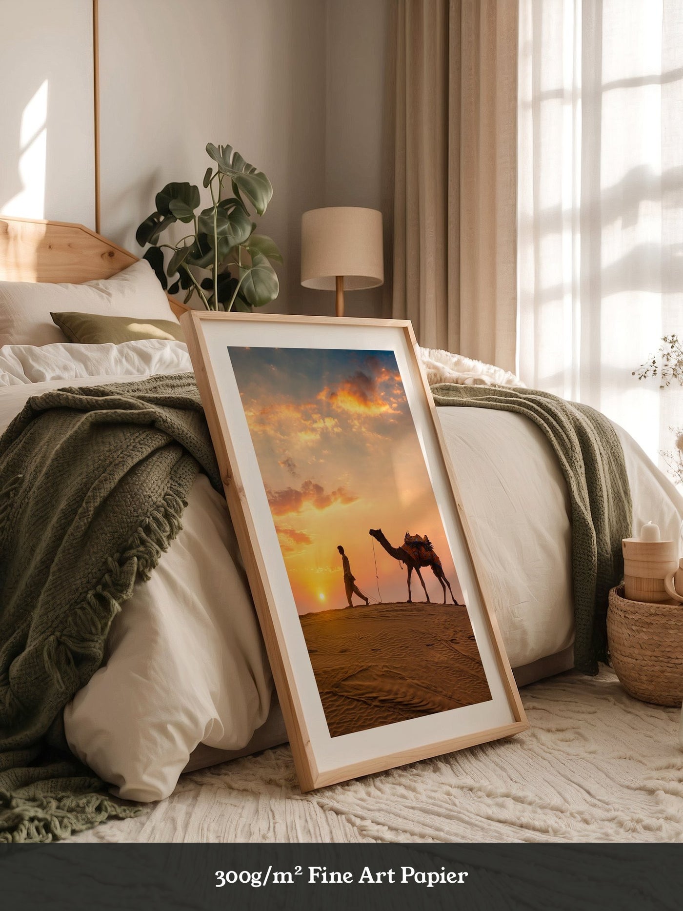 Wüstenkarawane Sonnenuntergang