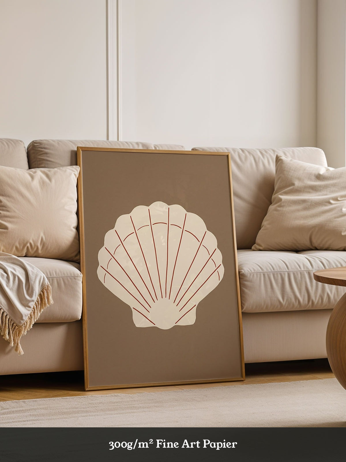 Muschel Minimalist Kunstdruck