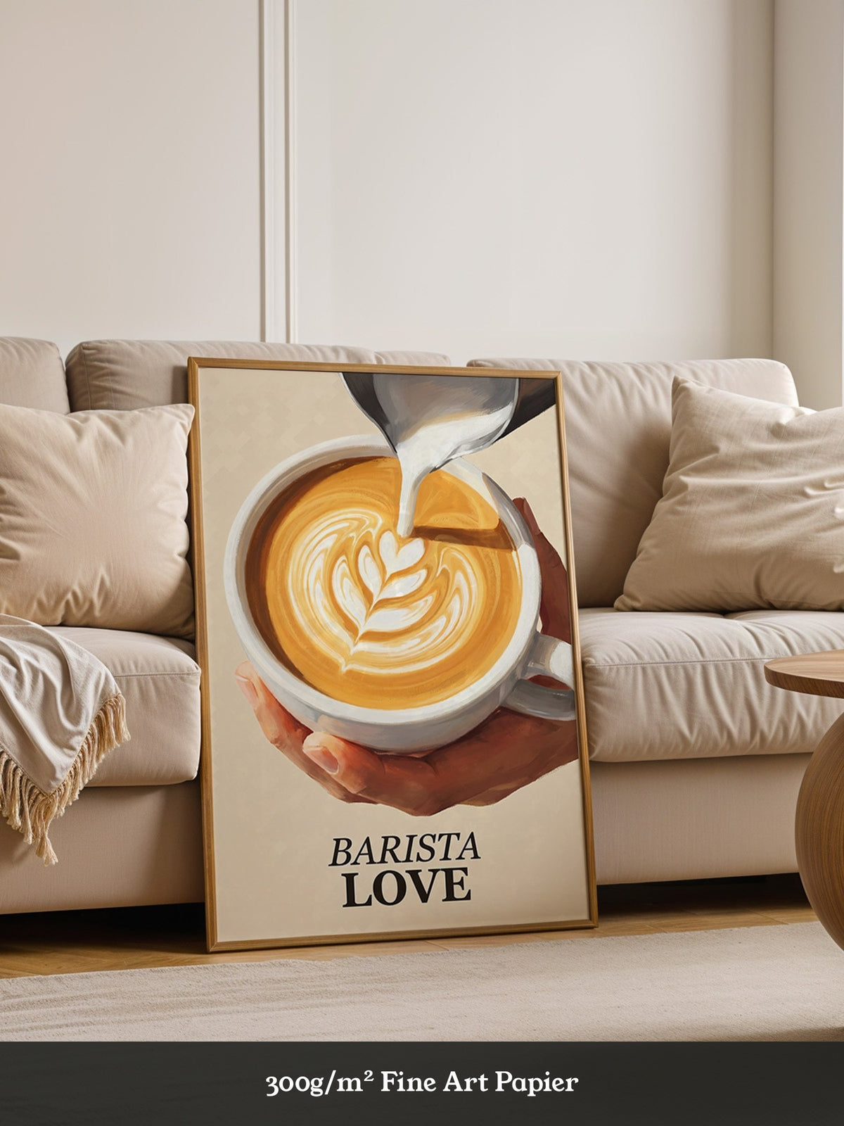 Latte Art Herzgießung